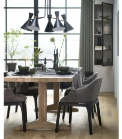 VTwonen Scroll Eetkamerstoel - Stof - Warm Grijs - 76x53x50 7 VTwonen Scroll Eetkamerstoel - Stof - Warm Grijs - 76x53x50 -Meubels Voor Thuis 3ddcc98a6a454d1a85e23dcd8a4cf093