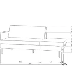 BePureHome Rodeo Daybed Links - Velvet - Honing Geel - 85x203x86 -Meubels Voor Thuis 3ebfafdc1e094fda99766d1db5e8a811