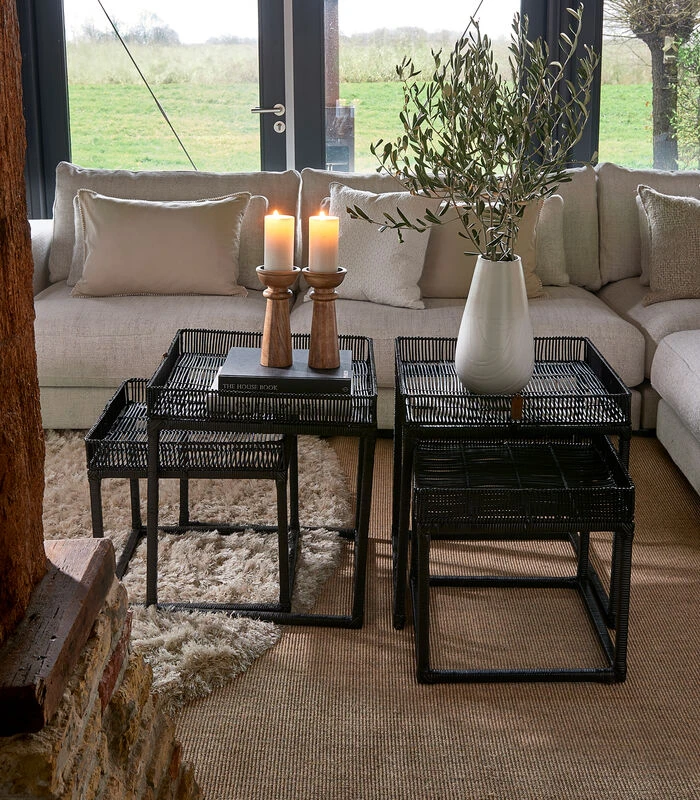 Bijzettafel Zwart - Punta Cana End Table - Set Van 2 Stuks Zwart 2 Bijzettafel Zwart - Punta Cana End Table - Set Van 2 Stuks Zwart - Afbeelding 2