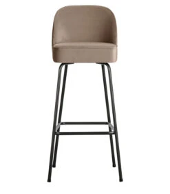 BePureHome Vogue Barstoel - Fluweel - Khaki - 103x50x55