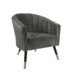 Leitmotiv Stoel Royal - Velvet Taupe Groen - 70x71x80cm -Meubels Voor Thuis 405d496088a649b3b3b15b88e3b4fa9a