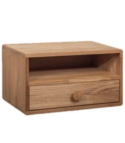 Zwevend Nachtkastje HOPE Met Knop In Eikenhout