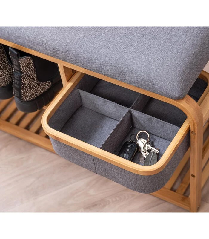 Leitmotiv Bank Dure - Bruin - 69,5x30x45 Cm 4 Leitmotiv Bank Dure - Bruin - 69,5x30x45 Cm - Afbeelding 4