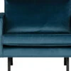 BePureHome Rodeo Fauteuil - Velvet - Blue - 85x105x86