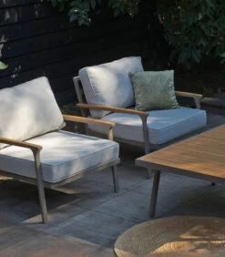 Loungestoel Tuin Orlando - Aluminium - Champagne - 82x89x75 -Meubels Voor Thuis 4414c4e5759b4fb5b05858ce0ab3d554