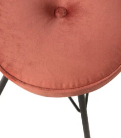 WOOOD Bella Kruk - Velvet - Brick Red - 53x33x33 -Meubels Voor Thuis 46b0e7d49cf84b37a5abd440fd999292