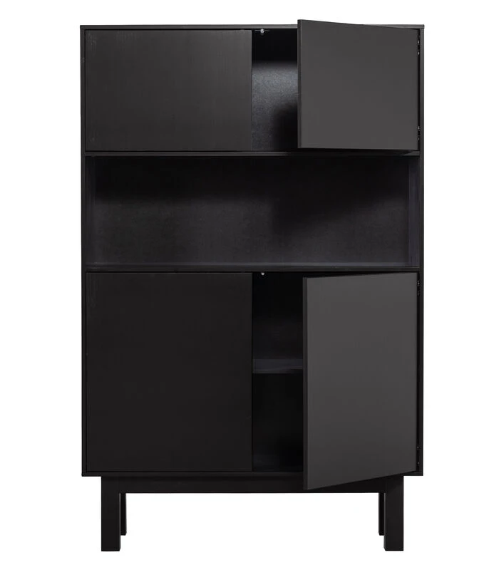 Exclusive Finca Buffetkast - Grenen - Zwart - 170x110x40 4 Exclusive Finca Buffetkast - Grenen - Zwart - 170x110x40 - Afbeelding 4