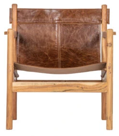 BePureHome Chill Fauteuil - Echt Leer - Bruin - 75x68x72
