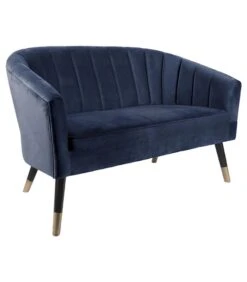 Leitmotiv Bank Royal - Velvet Donker Blauw - 128x71x80cm -Meubels Voor Thuis 4bf7d4b5c6434c6796259a48ce8ede71