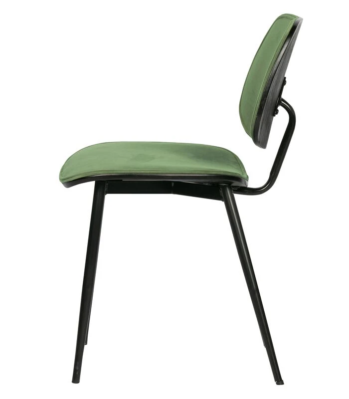 WOOOD Jackie Eetkamerstoel - Fluweel - Groen - Set Van 2 5 WOOOD Jackie Eetkamerstoel - Fluweel - Groen - Set Van 2 - Afbeelding 5