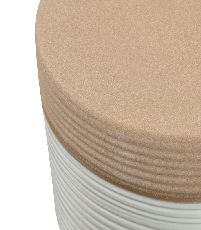 Bijzettafel Flint - Keramiek - Offwhite/Bruin - 43x33x33 2 Bijzettafel Flint - Keramiek - Offwhite/Bruin - 43x33x33 - Afbeelding 2