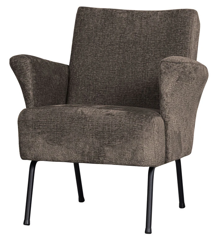BePureHome Muse Fauteuil - Polyester - Grijs/Bruin - 77x73x70 1 BePureHome Muse Fauteuil - Polyester - Grijs/Bruin - 77x73x70
