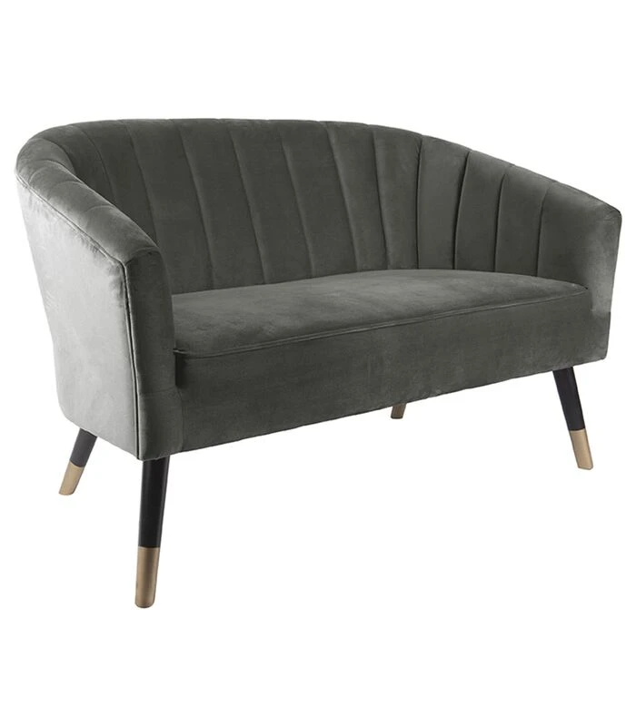 Leitmotiv Bank Royal - Velvet Taupe Groen - 128x71x80cm 4 Leitmotiv Bank Royal - Velvet Taupe Groen - 128x71x80cm - Afbeelding 4