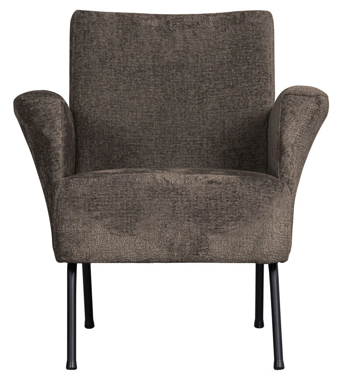 BePureHome Muse Fauteuil - Polyester - Grijs/Bruin - 77x73x70 2 BePureHome Muse Fauteuil - Polyester - Grijs/Bruin - 77x73x70 - Afbeelding 2