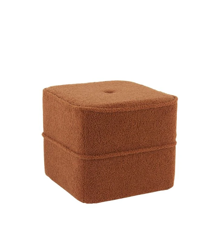 Poef Kiki - Oranje - 40x40x35cm 1 Poef Kiki - Oranje - 40x40x35cm