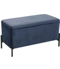 Leitmotiv Bank Snog XL - Velvet Donkerblauw, Mat Zwarte Poten - 90x45x45cm 8 Leitmotiv Bank Snog XL - Velvet Donkerblauw, Mat Zwarte Poten - 90x45x45cm -Meubels Voor Thuis 5502e11bc22c425bb306b703bdd6cdb3