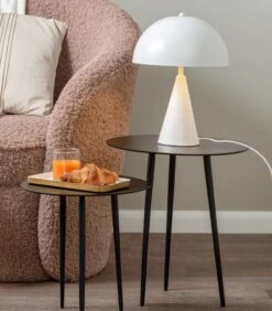 Leitmotiv Bijzettafel Supreme - Zwart - Ø32,5cm -Meubels Voor Thuis 55134e0ee07949f488cef589b5261d55