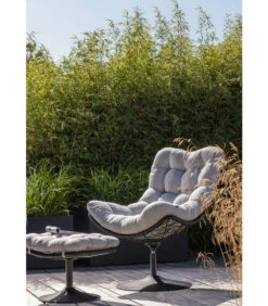 WOOOD Vive Draaifauteuil - Rattan - Naturel/Zwart - 100x82x105 -Meubels Voor Thuis 55b9c423deab48cb9c68d1ee0f7eab72