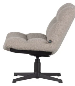 Exclusive Vinny Draaifauteuil - Boucle - Zand - 80x75x75 -Meubels Voor Thuis 5871841f3ecb48e7a2ab0178947fbeb2