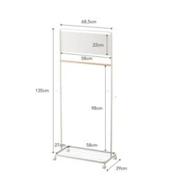 Yamazaki Kids Coat Rack With Panel - Tower - White -Meubels Voor Thuis 5a5a7403833e4128a1246a90eb084e95