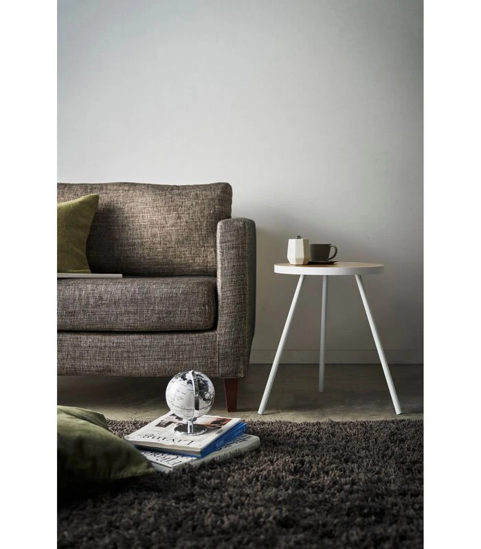 Yamazaki Round Side Table - Tower - White 4 Yamazaki Round Side Table - Tower - White - Afbeelding 4