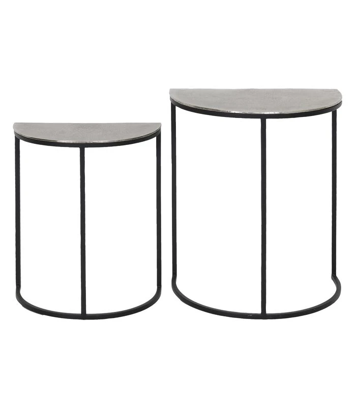 Bijzettafel Peto - Antiek Lood/Zwart - Set 1 Bijzettafel Peto - Antiek Lood/Zwart - Set