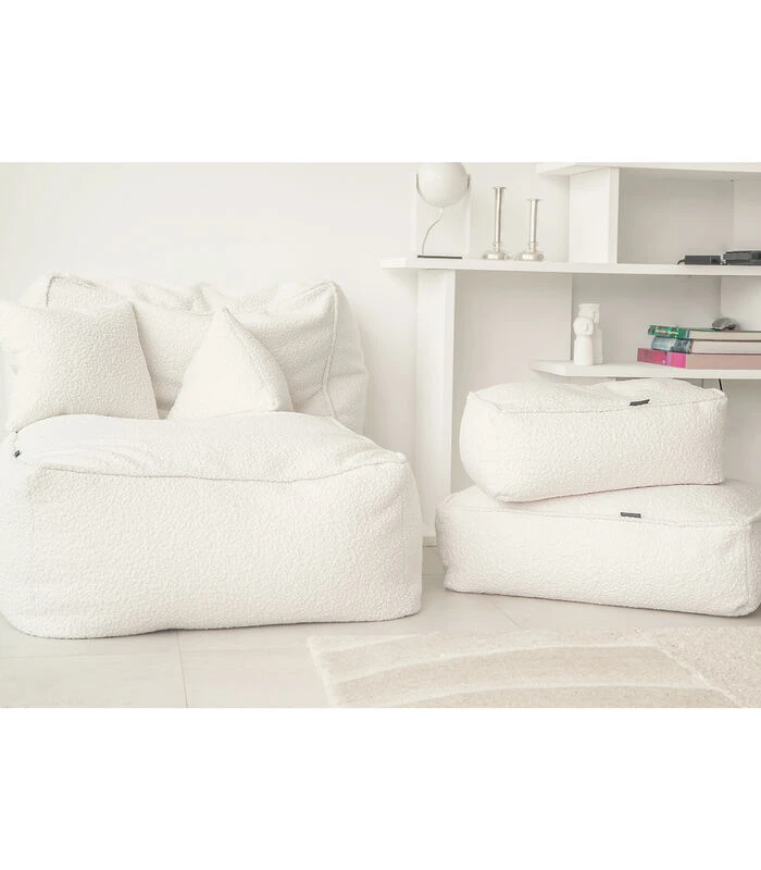 2 Modulaire Poef Bank Van Geluste Wol 2 2 Modulaire Poef Bank Van Geluste Wol - Afbeelding 2