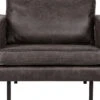 BePureHome Rodeo Fauteuil - Recycle Leer - Zwart - 85x105x86