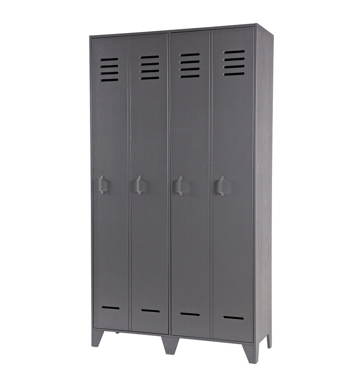 WOOOD Stijn Lockerkast 2-Deurs - Grenen - Staal Grijs - 103x187x40 3 WOOOD Stijn Lockerkast 2-Deurs - Grenen - Staal Grijs - 103x187x40 - Afbeelding 3