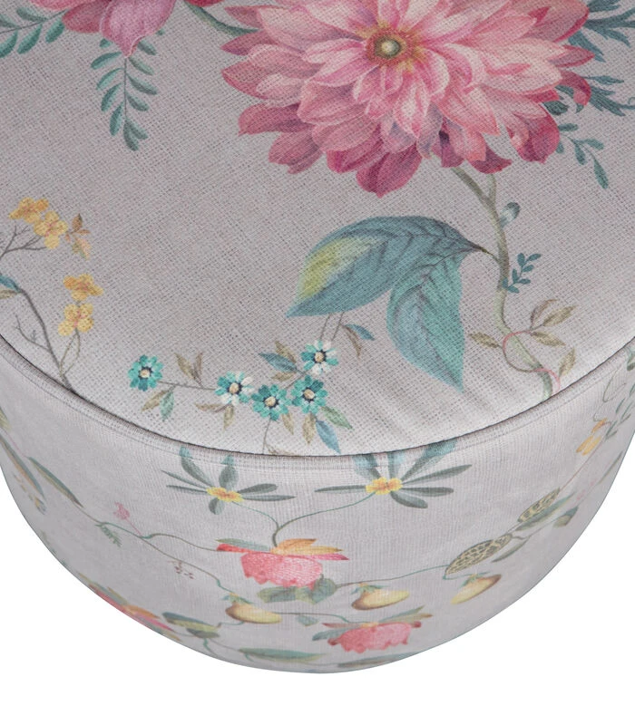 Pip Studio Poef Fleur Grandeur Medium - Khaki - 45x40x40 5 Pip Studio Poef Fleur Grandeur Medium - Khaki - 45x40x40 - Afbeelding 5