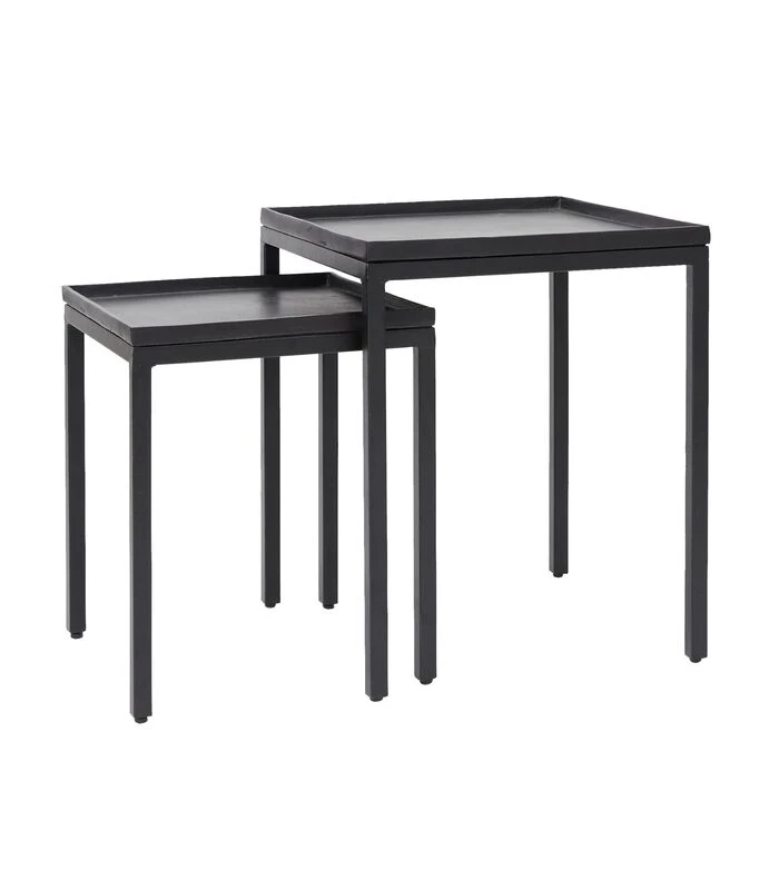 Bijzettafel Kendra - Zwart - Set 3 Bijzettafel Kendra - Zwart - Set - Afbeelding 3