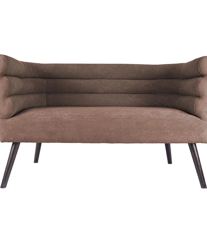 Leitmotiv Bank Explicit - Suede Look Chocolade Bruin - 128x71x74cm 1 Leitmotiv Bank Explicit - Suede Look Chocolade Bruin - 128x71x74cm