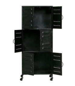 WOOOD Boaz Kast - Metaal - Zwart - 60x145,5x40,5 6 WOOOD Boaz Kast - Metaal - Zwart - 60x145,5x40,5 -Meubels Voor Thuis 61891393c6dc45a4a78616ae71d074ec