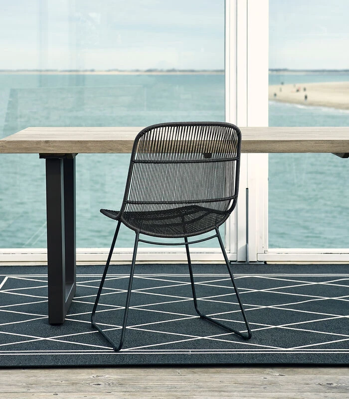 Tuinstoel - Draadstoel - Hartford Outdoor Dining Chair - Zwart 2 Tuinstoel - Draadstoel - Hartford Outdoor Dining Chair - Zwart - Afbeelding 2