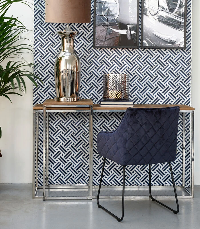 Eetkamerstoel Met Armleuning - Isco Drive Dining Armchair - Velvet - Blauw 2 Eetkamerstoel Met Armleuning - Isco Drive Dining Armchair - Velvet - Blauw - Afbeelding 2