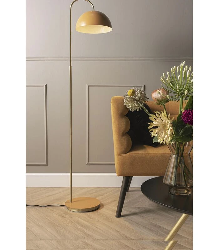 Leitmotiv Bank Explicit - Suede Look Okergeel - 128x71x74cm 4 Leitmotiv Bank Explicit - Suede Look Okergeel - 128x71x74cm - Afbeelding 4