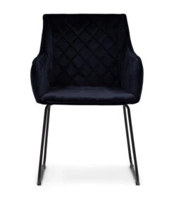 Meubels Voor Thuis 39 Eetkamerstoel Met Armleuning - Isco Drive Dining Armchair - Velvet - Blauw