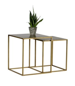 WOOOD Ziva Bijzettafels - Metaal - Antique Brass - Set Van 2 5 WOOOD Ziva Bijzettafels - Metaal - Antique Brass - Set Van 2 -Meubels Voor Thuis 6c1883d32e5c445c8aa42f6876167286