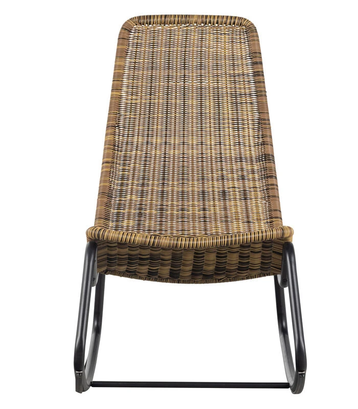 WOOOD Schommelstoel Buiten Tom - Rattan - Naturel - 97x51x95 1 WOOOD Schommelstoel Buiten Tom - Rattan - Naturel - 97x51x95