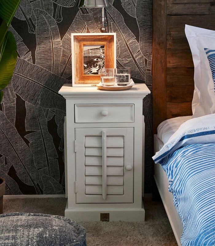 Nachtkastje - New Orleans Nachtkastjes Links - Wit 2 Nachtkastje - New Orleans Nachtkastjes Links - Wit - Afbeelding 2