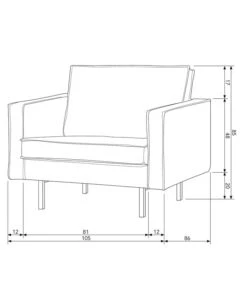 BePureHome Rodeo Fauteuil - Velvet - Chestnut - 85x105x86 -Meubels Voor Thuis 6eabab5838824106af82135efa02ba55 2