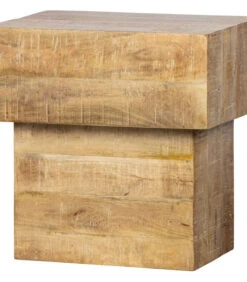Balk Too Salontafel - Hout - Naturel - 50x50x35 -Meubels Voor Thuis 71f1e8d9bda8416b9c558cd2e18565ef