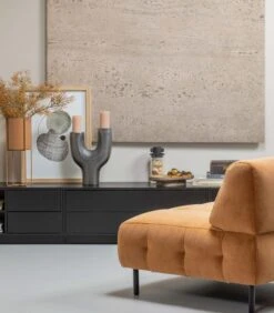 Exclusive Finca Tv Meubel Rond Links - Zwart - 40x78x40 -Meubels Voor Thuis 72132438794d46d39a02744e35f7f7a6