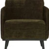 BePureHome Statement Fauteuil Met Arm - Ribstof - Groen - 77x72x93