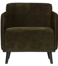 BePureHome Statement Fauteuil Met Arm - Ribstof - Groen - 77x72x93