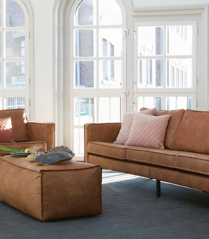 BePureHome Rodeo Fauteuil - Recycle Leer - Cognac - 85x105x86 2 BePureHome Rodeo Fauteuil - Recycle Leer - Cognac - 85x105x86 - Afbeelding 2