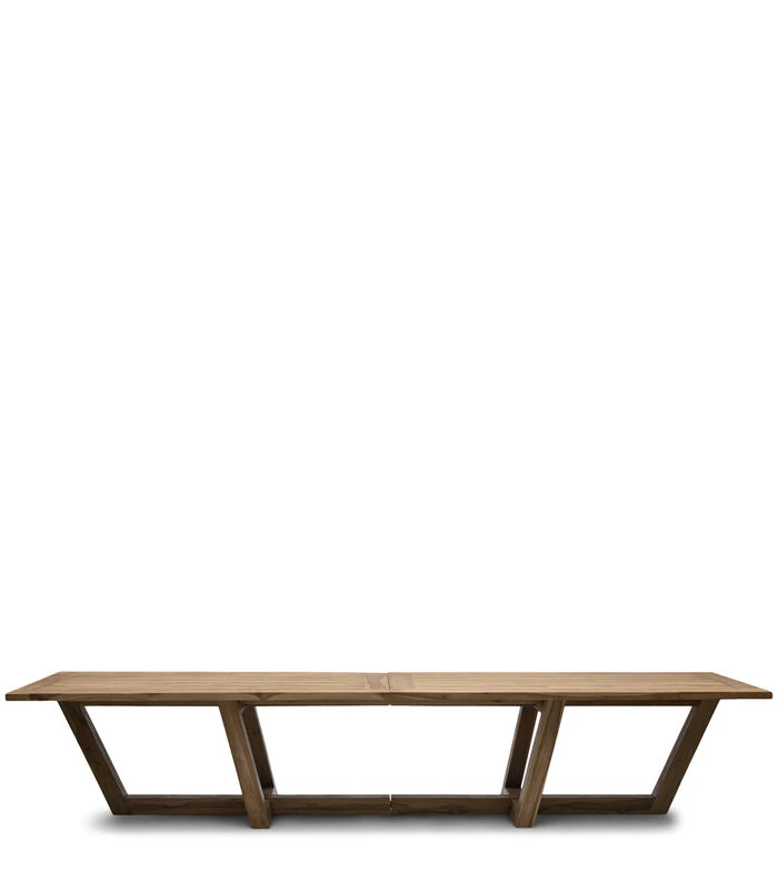 Tuintafel Hout - Tanjung Outdoor Dining Table - 400x100 Cm - Bruin 1 Tuintafel Hout - Tanjung Outdoor Dining Table - 400x100 Cm - Bruin
