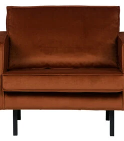BePureHome Rodeo Fauteuil - Velvet - Roest - 85x105x86