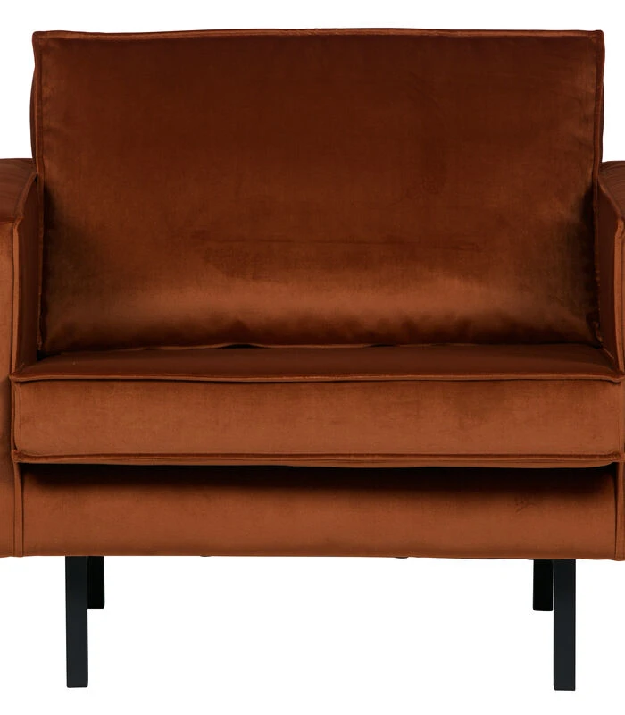 BePureHome Rodeo Fauteuil - Velvet - Roest - 85x105x86 1 BePureHome Rodeo Fauteuil - Velvet - Roest - 85x105x86
