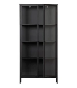 VTwonen Precious Vitrinekast - Metaal - Zwart - 190x90x43 -Meubels Voor Thuis 7ed66c38e2c64c1ca71bcf0150eec424